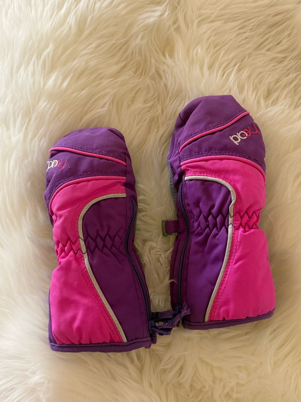Head Kids Winter Mittens in Purple and Pink